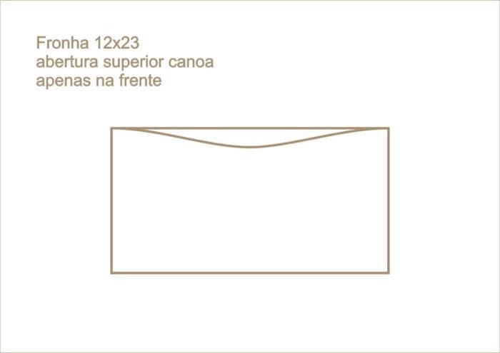 Envelope fronha com abertura superior canoa apenas na frente 011
