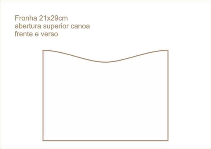 Envelope fronha abertura superior canoa frente verso 013