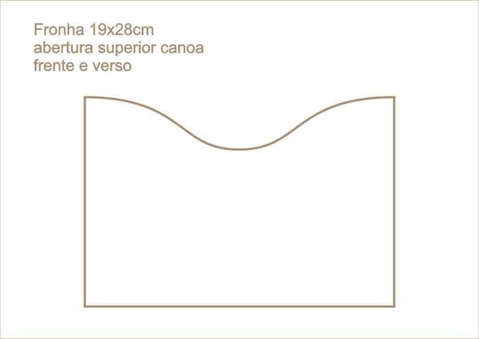 Envelope fronha abertura superior canoa frente e verso 014