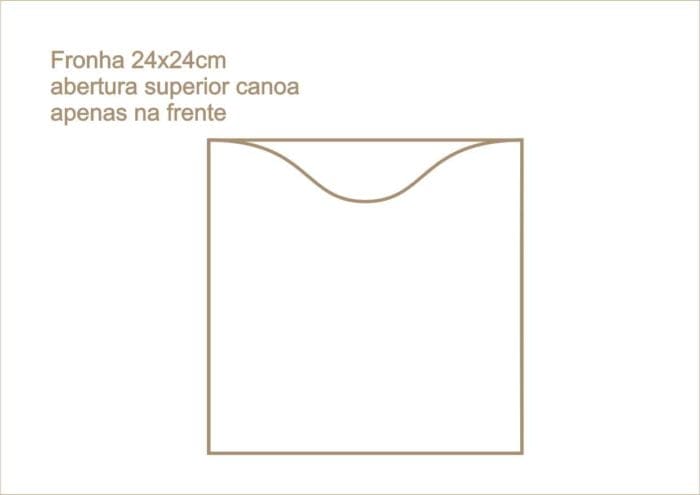 Envelope fronha abertura superior canoa apenas na frente 015