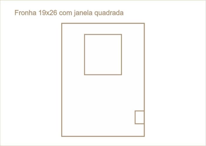 Envelope fronha com janela quadrada 019