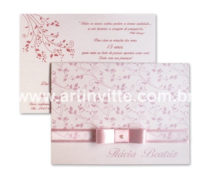 Convite de 15 anos, convite de bar mitzvah DTR 004