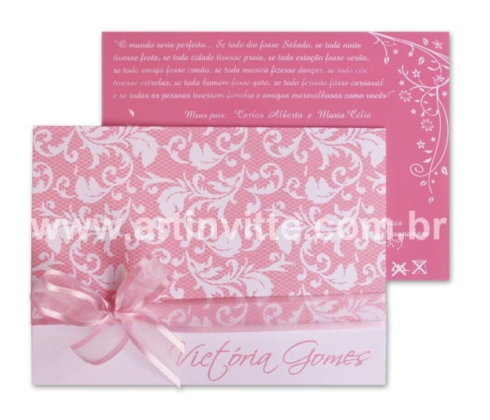 Convite de 15 anos, convites de Bat-mitzvah DTQ 008