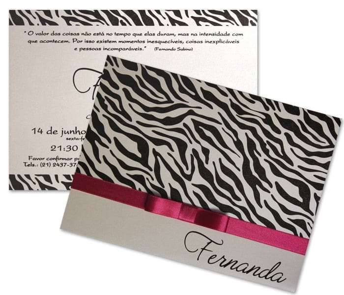 Convite de 15 anos - Triplo Retangular DTR 010