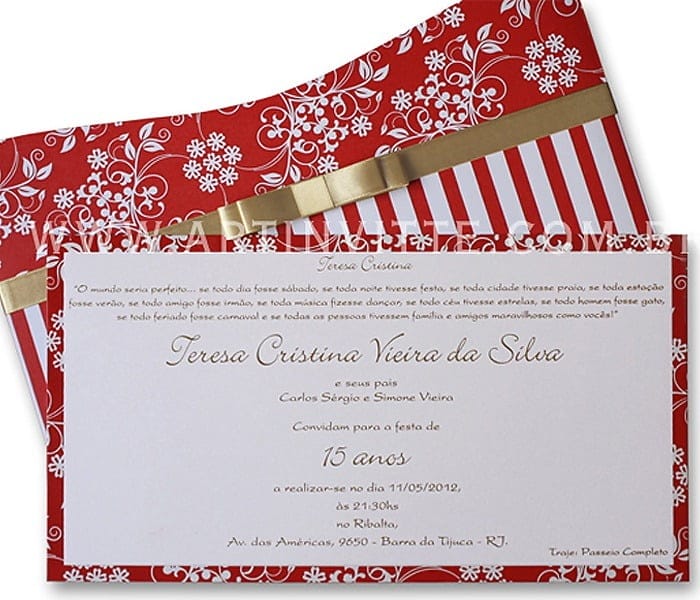 Convite de 15 anos Madri DBM 001