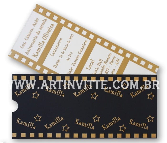 Convite 15 anos Fronha Retangular DFR 002