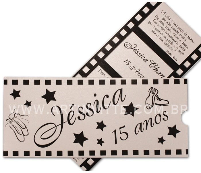 Convite 15 anos Fronha Retangular DFR 005
