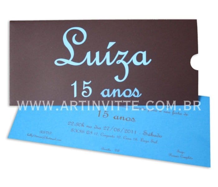 Convite 15 anos Fronha Retangular DFR 006