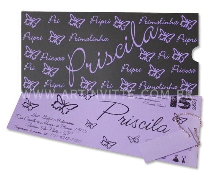 Convite 15 anos Fronha Retangular DFR 007