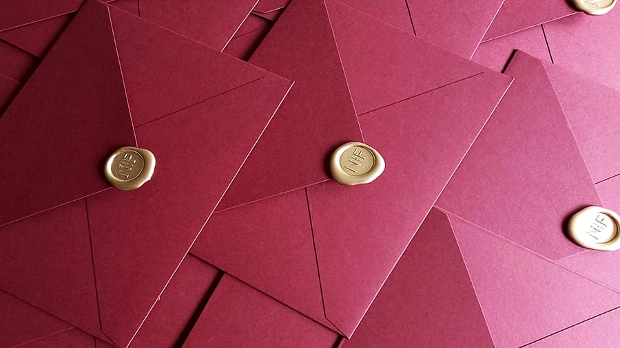 Envelopes para convites - aba em bico