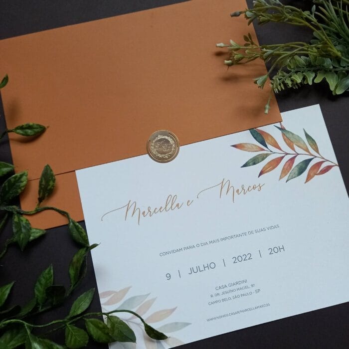 10 letras mais usadas em convites de casamento e como usá-las no seu 10 Convite de casamento em tons terrosos
