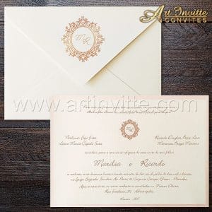 Convite de casamento tradicional - OR 009