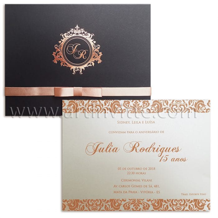Convite de festa de debutante DTR 015