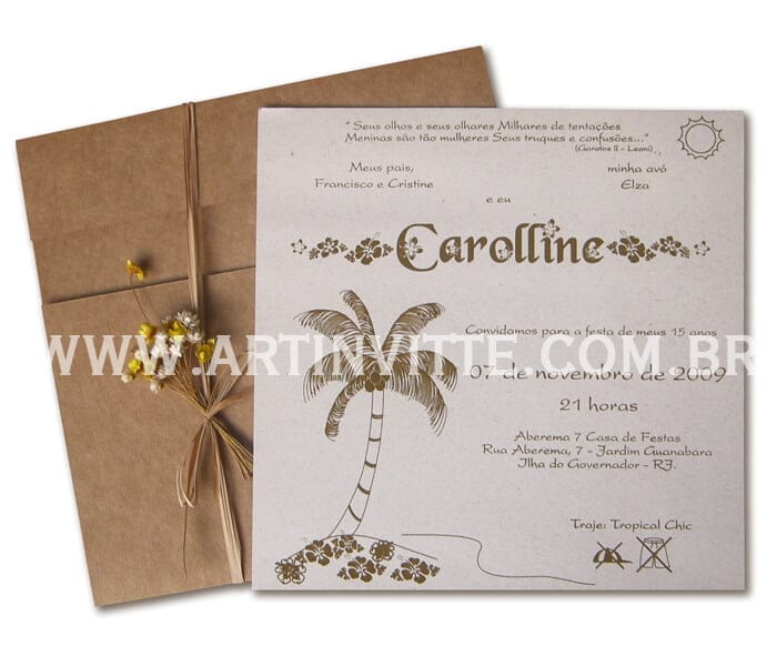 Convite de casamento DTE 001