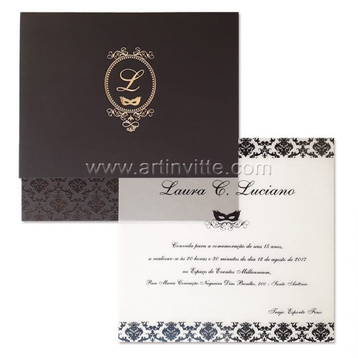 Convite 15 anos Triplo DTQ-015