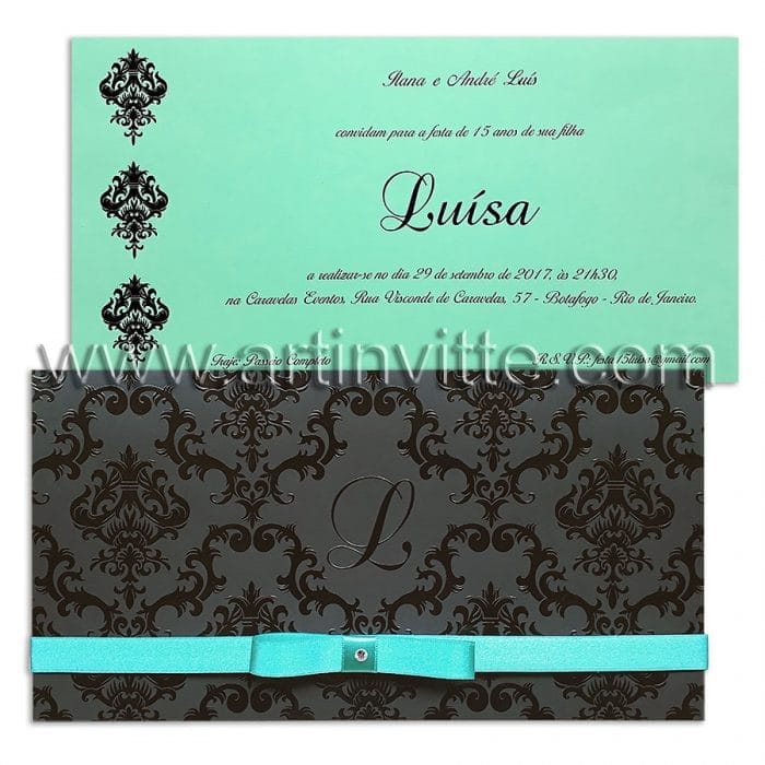 Convite de 15 anos - bat-mitzvah - DTR 013