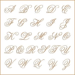 Letras e fontes para brasão e monograma - Flemish