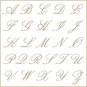 Letras e fontes para brasão e monograma - Lucia