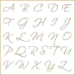 Letras e fontes para brasão e monograma - Scriptina