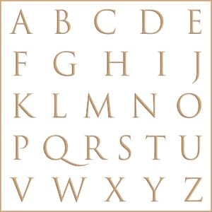 Letras e fontes para brasão e monograma - Trajan
