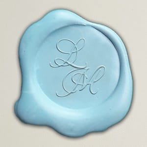 Lacre de resina para convite de casamento - Cor 56 Azul Fosco - Art Invitte Convites