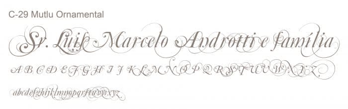 Letra e Fontes para convites de casamento - Letras Clássicas C-29 - Art Invitte Convites