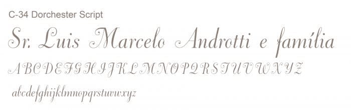 Letra e Fontes para convites de casamento - Letras Clássicas C-34 - Art Invitte Convites