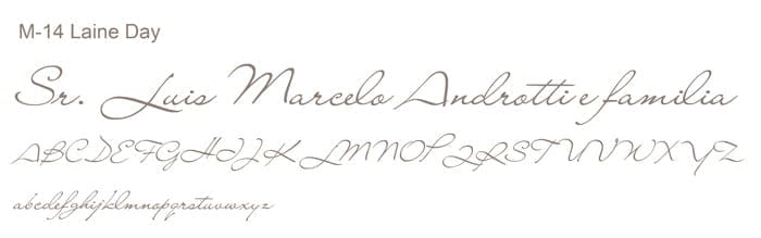 Letra e Fontes para convites de casamento - Letras Clássicas M-14 - Art Invitte Convites