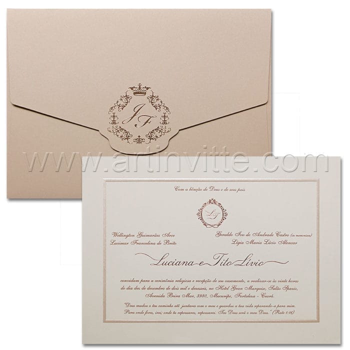 Convite de casamento Toronto TT 042 - Art Invitte Convites