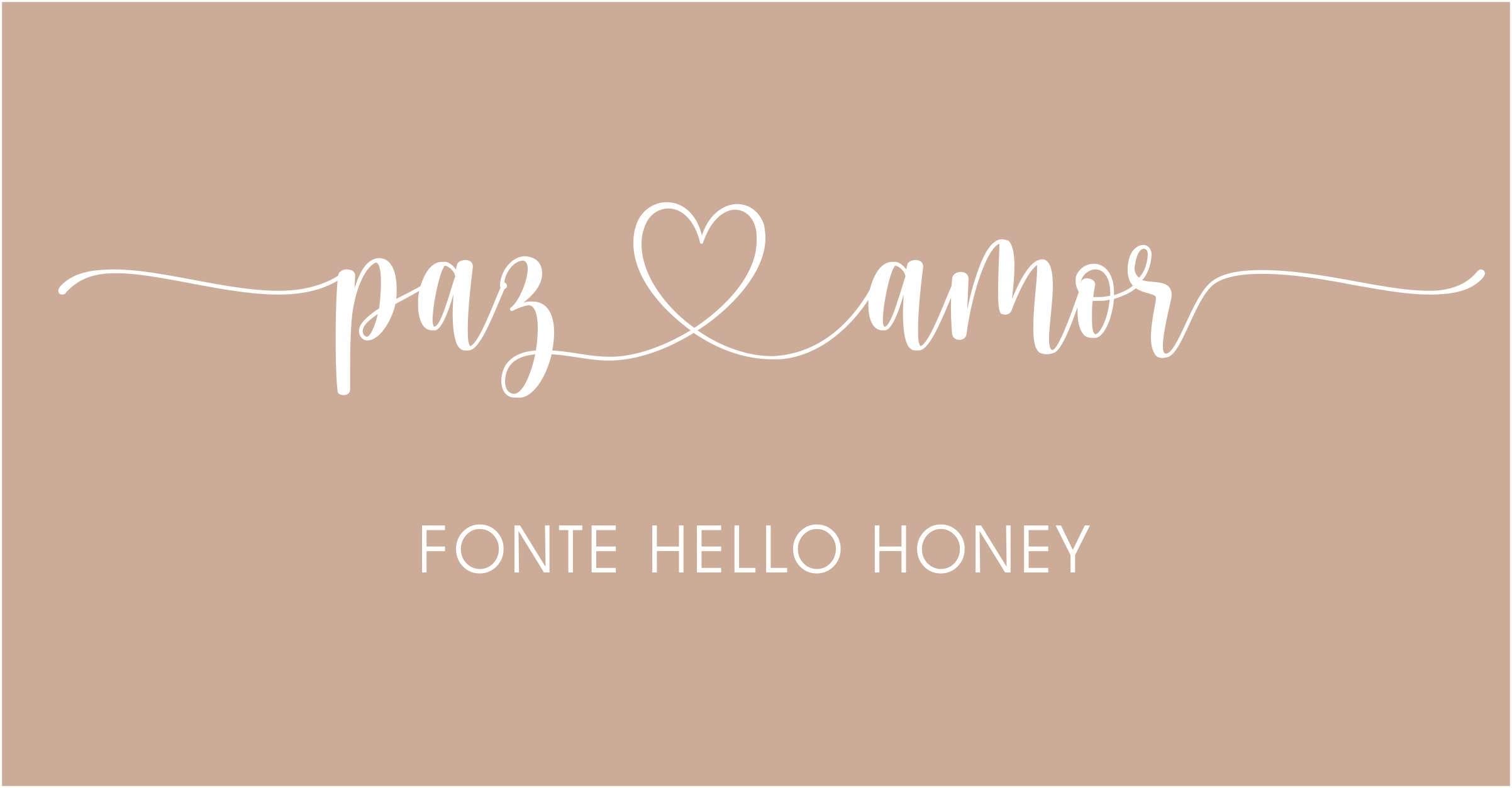 Letras com rabinhos para convites de casamento Hello Honey